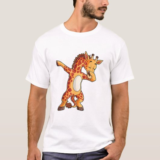 Dabbing Giraffe T shirt Giraffes Funny Dab Dance T (Voorkant)