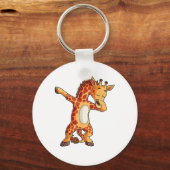 Dabbing Giraffe T shirt Giraffes Funny Dab Dance T Sleutelhanger (Voorkant)
