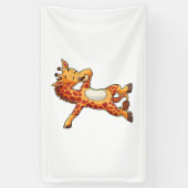 Dabbing Giraffe T shirt Giraffes Funny Dab Dance T Spandoek (Verticaal)