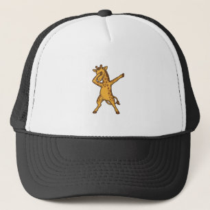 Dabbing Giraffe Vintage Gravure T-Shirt Ontwerp_1 Trucker Pet