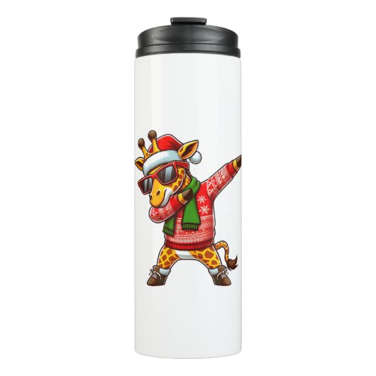Dabbing Giraffe Zonnebril Giraffe Dierendans Ch Thermosbeker (Voorkant)