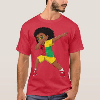 Dabbing Girl Guinee-Bissau Flag Kinder Dab Dance T-shirt
