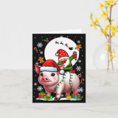 Dabbing Gnome On G Christmas Santa Colorful Lights Kaart (Gele Bloem)