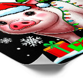 Dabbing Gnome On G Christmas Santa Colorful Lights Poster (Hoek)