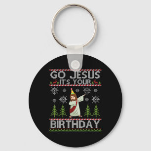 Dabbing Go Jesus Het is je Birthday Merry Christma Sleutelhanger