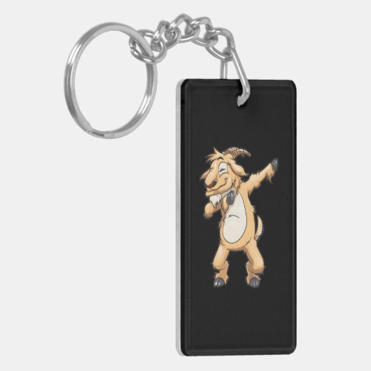 Dabbing Goat Funny Farmer Boerderij s Dab Dance Sleutelhanger (Voorkant Links)