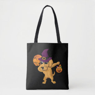 Dabbing Golden Retriever Hond Halloween Gift Tote Bag