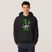 Dabbing Golf Ball Leprechaun Saint Patrick's Day M Hoodie (Voorkant volledig)
