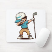 Dabbing Golf Player Muismat (Met muis)