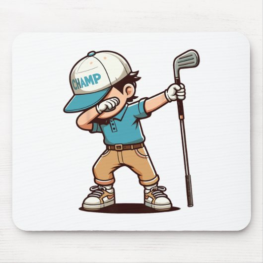 Dabbing Golf Player Muismat (Voorkant)
