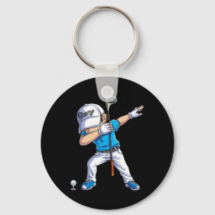 Dabbing Golf Speler Golfer Golfen Grappige Kindere Sleutelhanger