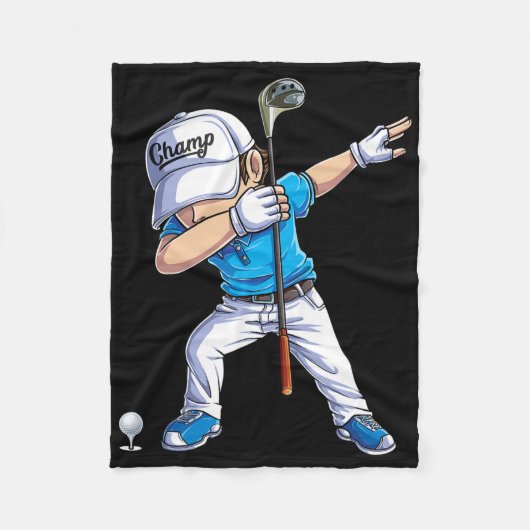 Dabbing golfspeler golfer golfen grappige kinderen fleece deken (Voorkant)