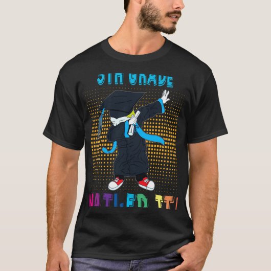 Dabbing Graduation Boy 5TH GRADE Nailed It T-shirt (Voorkant)