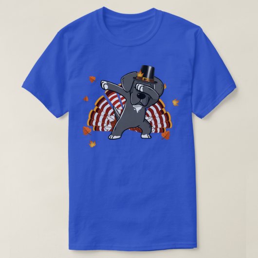Dabbing Great Dane Thanksgiving Day Dog Pilgrim Bo T-shirt (Design voorkant)
