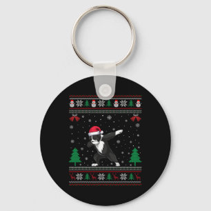 Dabbing Greater Swiss Mountain Dog Santa Hat Chris Sleutelhanger
