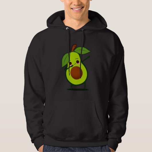 Dabbing Green Avocado Dab Funny Dancing Fruit Hoodie (Voorkant)