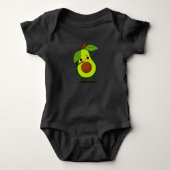 Dabbing Green Avocado Dab Funny Dancing Fruit Romper (Voorkant)