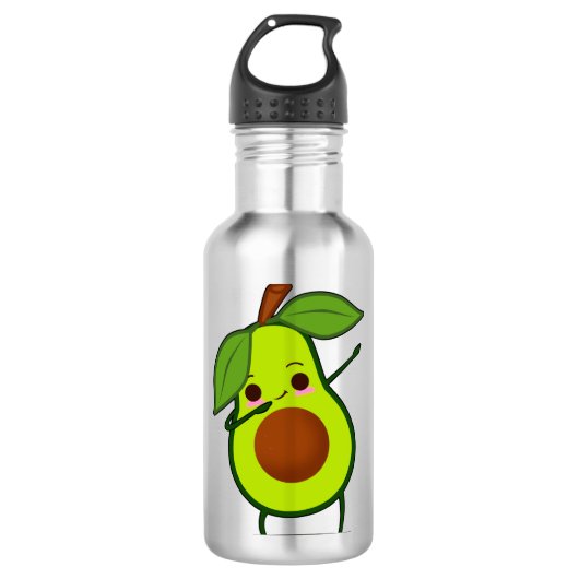 Dabbing Green Avocado Dab Funny Dancing Fruit Waterfles (Voorkant)