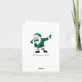 Dabbing Green Santa Claus | Fun Holiday XMAS Humor Feestdagen Kaart (Achterkant)