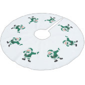 Dabbing Green Santa Claus | Fun Holiday XMAS Humor Kerstboom Rok (Gekanteld)