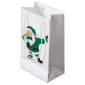 Dabbing Green Santa Claus | Fun Holiday XMAS Humor Klein Cadeauzakje (Voorkant Gekanteld)