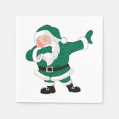 Dabbing Green Santa Claus | Fun Holiday XMAS Humor Servet (Voorkant)