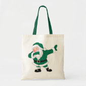 Dabbing Green Santa Claus | Fun Holiday XMAS Humor Tote Bag (Voorkant)
