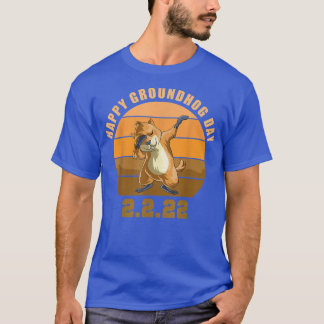 Dabbing Groundhog Lovers, Retro Happy Groundhog T-shirt