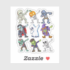 Dabbing Halloween Boys Skeleton Zombie Mummy Sticker