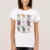 Dabbing Halloween Boys Skeleton Zombie Mummy T-shirt (Voorkant)