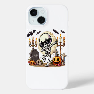 Dabbing Halloween Boys Skeleton Zombie Scary iPhone 15 Case