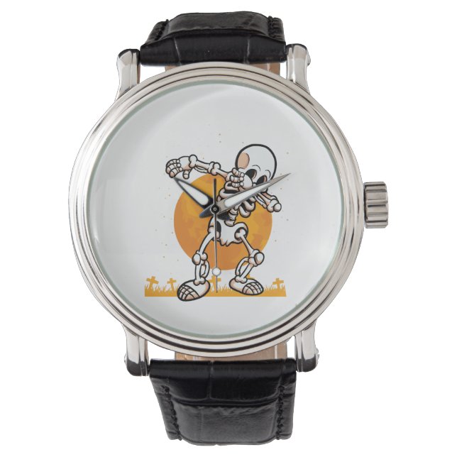 Dabbing Halloween Horloge (Voorkant)
