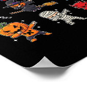 Dabbing Halloween Jongens Skelet Zombie Enge Pompo Poster (Hoek)