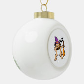 Dabbing Halloween Pug Dog Keramische Bal Ornament (Links)