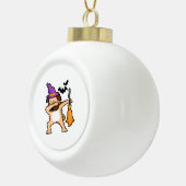 Dabbing Halloween Pug Dog Keramische Bal Ornament (Rechts)