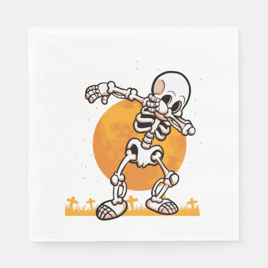 Dabbing Halloween Pug Dog Servet (Voorkant)