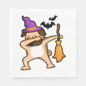 Dabbing Halloween Pug Dog Servet (Voorkant)