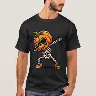 Dabbing Halloween skelet jongens grap grap grap le T-shirt