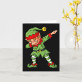 Dabbing Halloween Skeleton Zombie Scary Pumpkin Va Kaart (Gele Bloem)