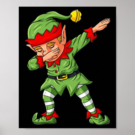 Dabbing Halloween Skeleton Zombie Scary Pumpkin Va Poster (Voorkant)
