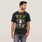 Dabbing Halloween Skeleton Zombie Scary Pumpkin Va T-shirt (Voorkant volledig)