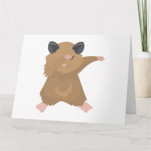 Dabbing Hamster Dance Funny Dab Dance Gift Idee Kaart