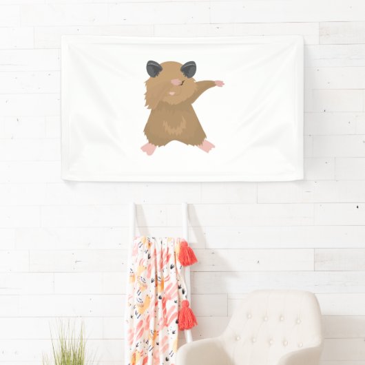 Dabbing Hamster Dance Funny Dab Dance Gift Idee Spandoek (Insitu)
