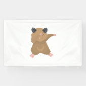 Dabbing Hamster Dance Funny Dab Dance Gift Idee Spandoek (Horizontaal)