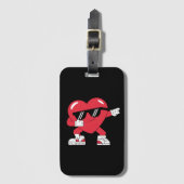 Dabbing Hart Grappige Cadeaus Valentijnsdag Bagagelabel (Voorkant (verticaal))