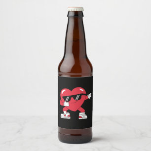Dabbing Hart Grappige Cadeaus Valentijnsdag Bier Etiket