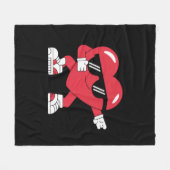 Dabbing Hart Grappige Cadeaus Valentijnsdag Fleece Deken (Voorkant (Horizontaal))