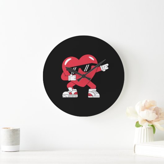 Dabbing Hart Grappige Cadeaus Valentijnsdag Grote Klok (Huis)