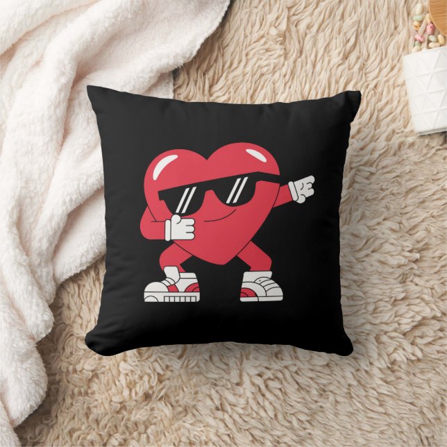 Dabbing Hart Grappige Cadeaus Valentijnsdag Kussen (Deken)