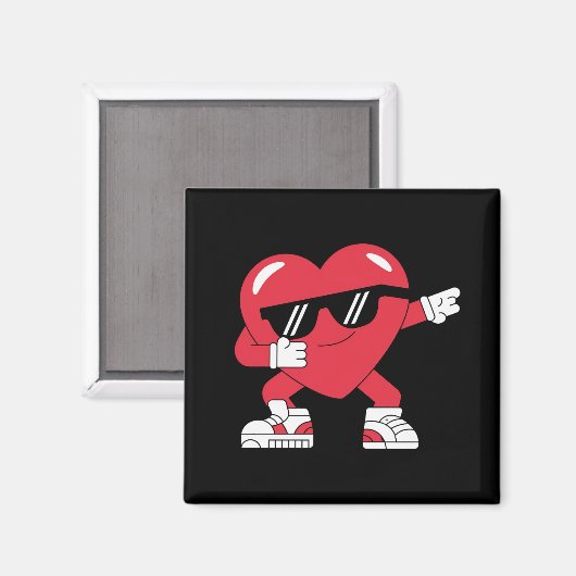 Dabbing Hart Grappige Cadeaus Valentijnsdag Magneet (Voorkant / Achterkant)